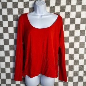 Rachel Pally red long sleeve crisscross back large l